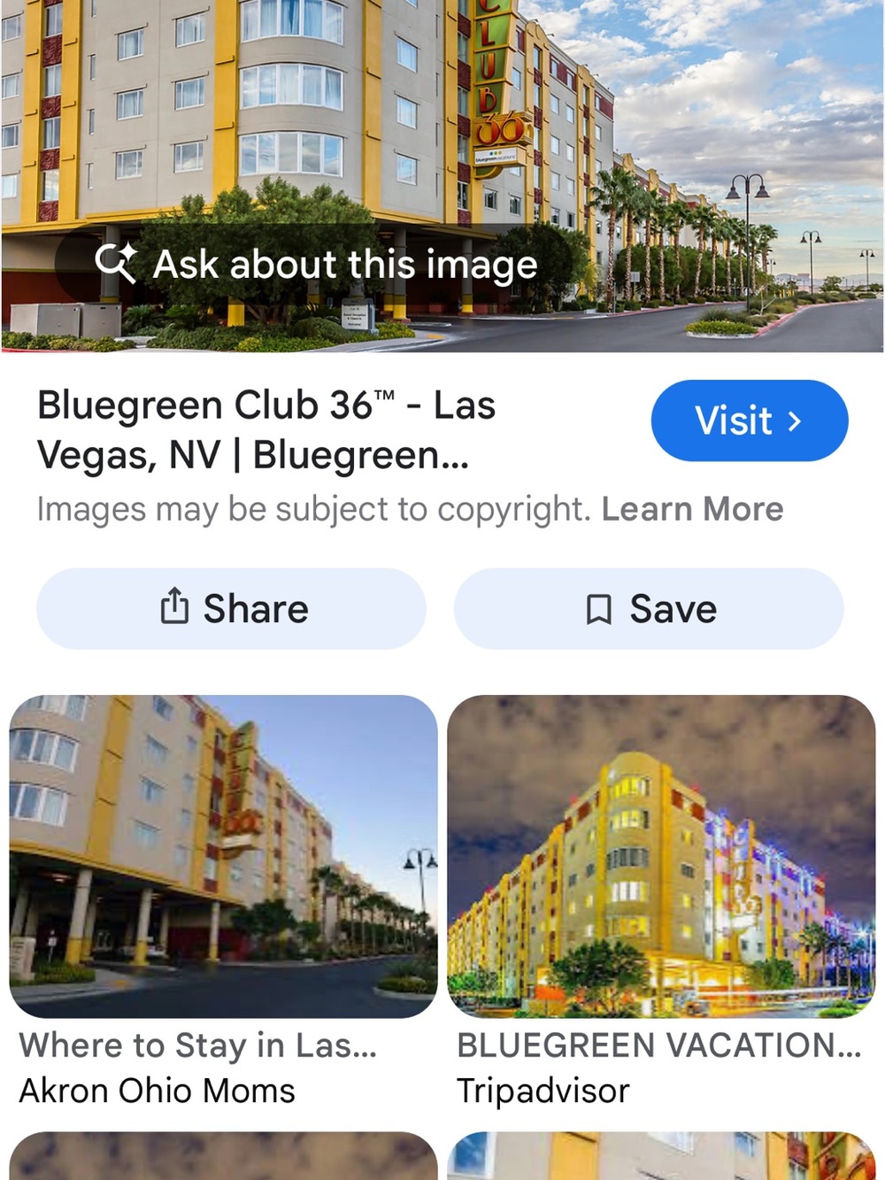 Bluegreen Club 36 Resort Building. 
This is not a timeshare